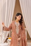 ELEGANCE LUXURY DOBBY EMBROIDERED & HANDWORK FESTIVE EDIT 3PC UNSTITCHED