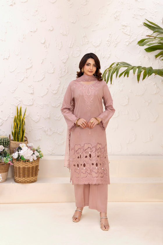 SIFARISH - LUXURY FANCY PEARL CHIKANKARI EDIT 3PC UNSTITCHED
