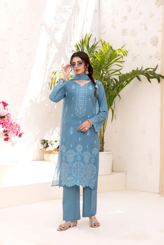 SIFARISH - LUXURY FANCY PEARL CHIKANKARI EDIT 3PC UNSTITCHED