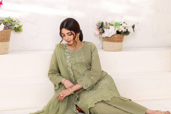 SIFARISH - LUXURY FANCY PEARL CHIKANKARI EDIT 3PC UNSTITCHED
