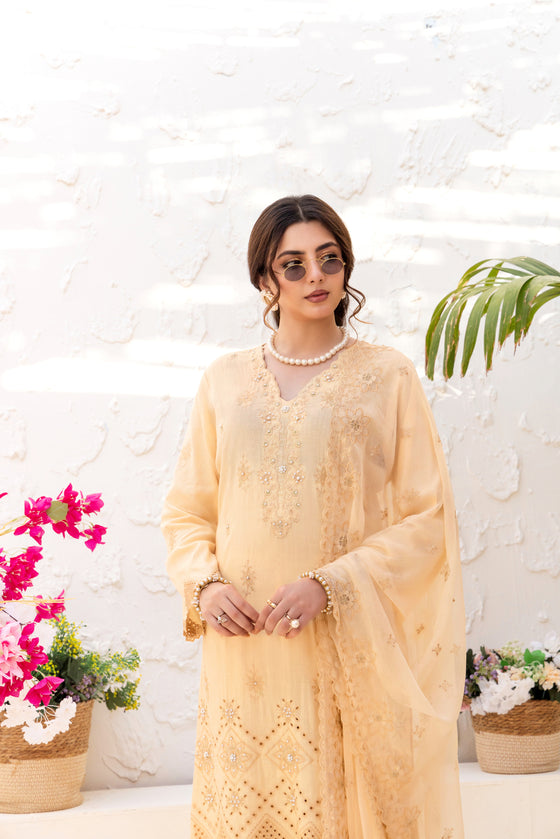 SIFARISH - LUXURY FANCY PEARL CHIKANKARI EDIT 3PC UNSTITCHED