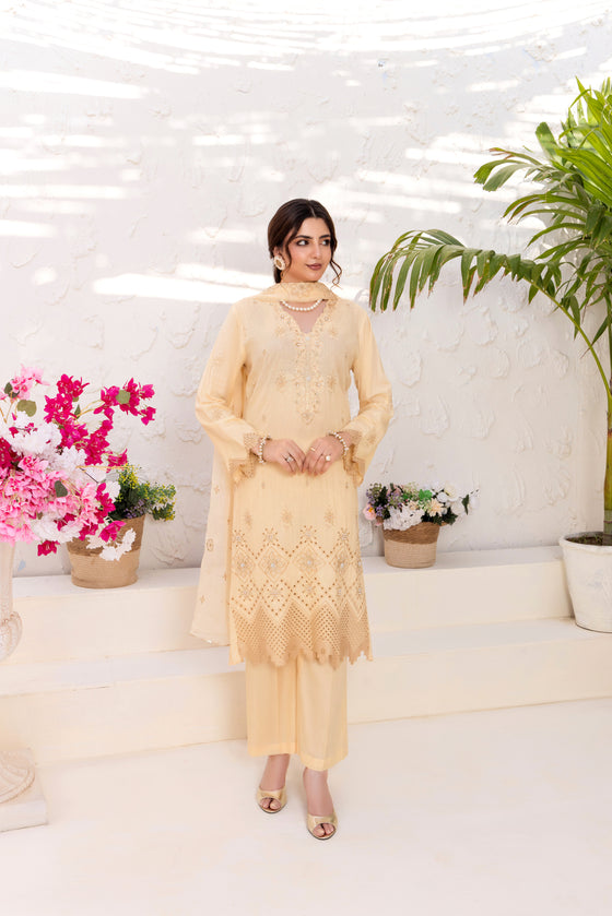 SIFARISH - LUXURY FANCY PEARL CHIKANKARI EDIT 3PC UNSTITCHED