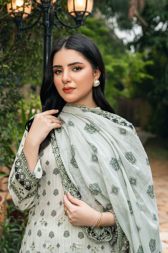 Dobby Embroidered Lawn -Unstitched 3Pc