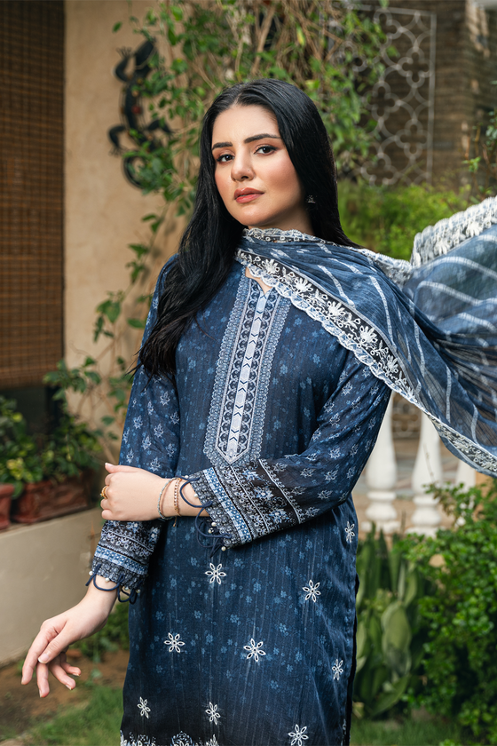 Dobby Embroidered Lawn -Unstitched 3Pc