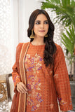 AFREEN - Unstitched-3Pc Embroidered Cotton Suit