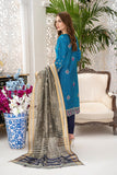 AFREEN - Unstitched-3Pc Embroidered Cotton Suit
