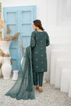 DILKASH -3pc Cotton Two Tune Embroidered suit