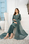 DILKASH -3pc Cotton Two Tune Embroidered suit
