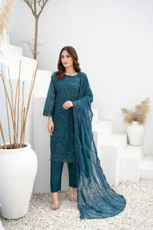  DILKASH -3pc Cotton Two Tune Embroidered suit
