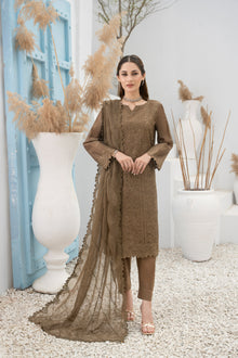  DILKASH -3pc Cotton Two Tune Embroidered suit