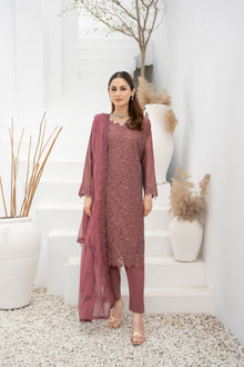  DILKASH -3pc Cotton Two Tune Embroidered suit