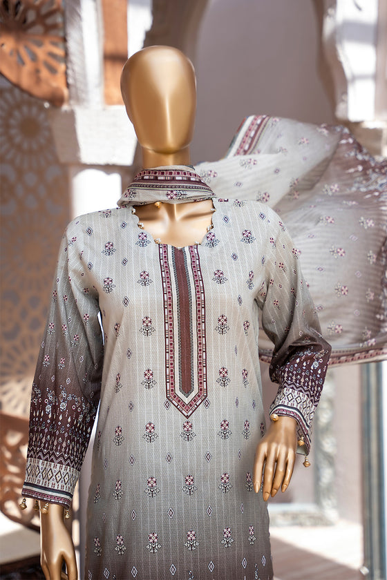 Exclusive Dobby Digital Printed Lawn -Unstitched 3Pc