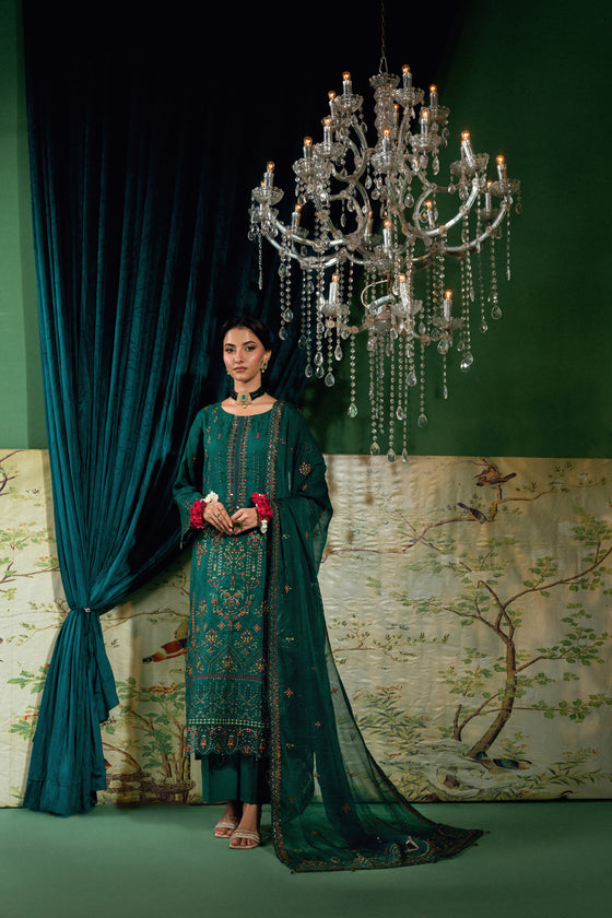 BLISS - LUXURY DESIGNER EDIT WITH MIRROR EXCLUSIVE WORK 3PC UNSTITCHED