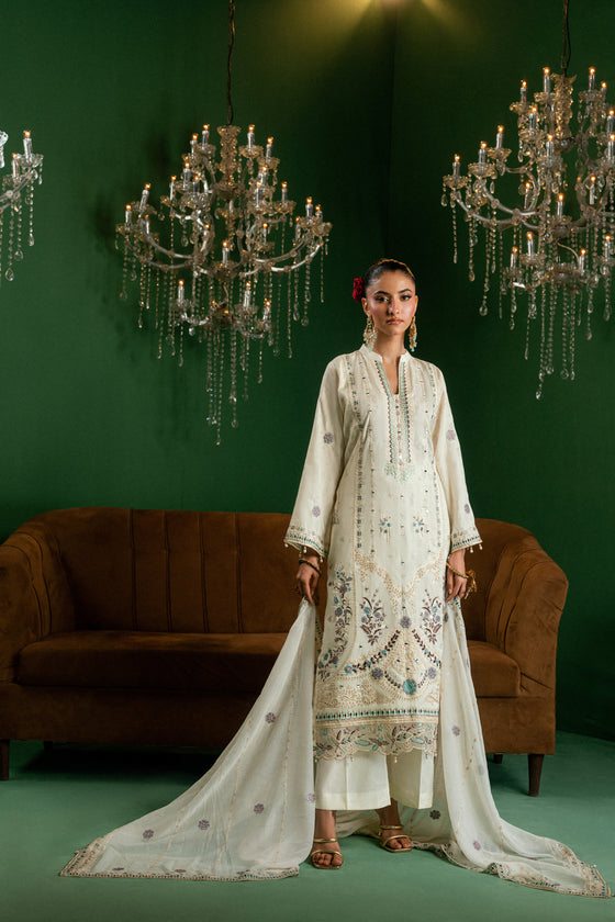 BLISS - LUXURY DESIGNER EDIT WITH MIRROR EXCLUSIVE WORK 3PC UNSTITCHED