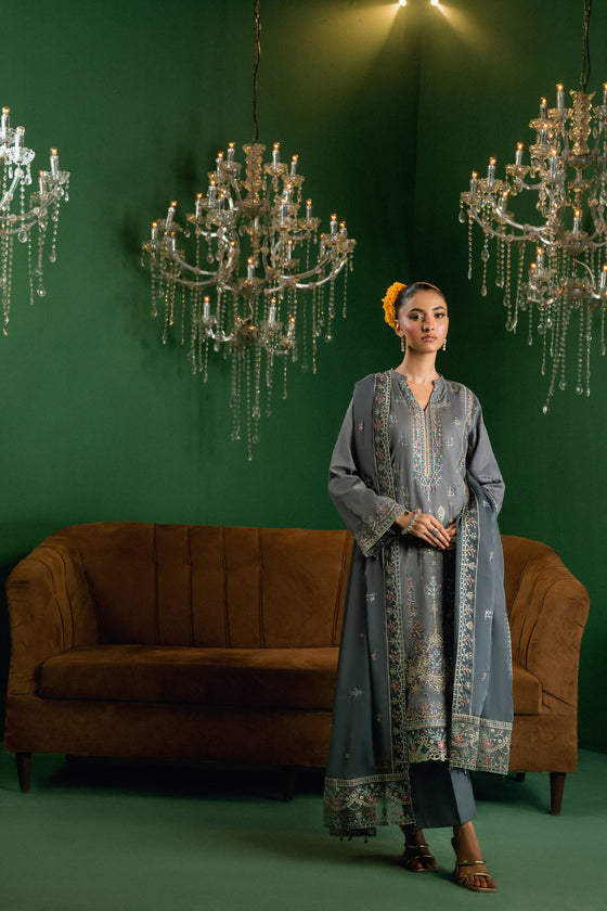 BLISS - LUXURY DESIGNER EDIT WITH MIRROR EXCLUSIVE WORK 3PC UNSTITCHED