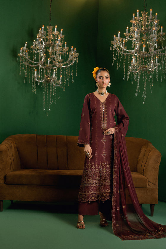 BLISS - LUXURY DESIGNER EDIT WITH MIRROR EXCLUSIVE WORK 3PC UNSTITCHED