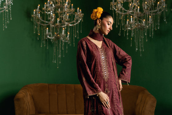 BLISS - LUXURY DESIGNER EDIT WITH MIRROR EXCLUSIVE WORK 3PC UNSTITCHED