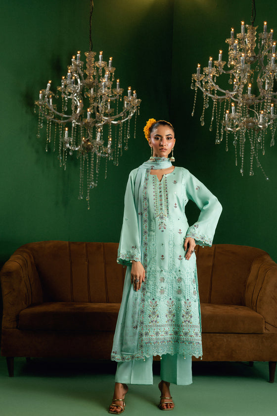 BLISS - LUXURY DESIGNER EDIT WITH MIRROR EXCLUSIVE WORK 3PC UNSTITCHED