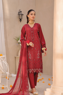  ELEGANCE LUXURY DOBBY EMBROIDERED & HANDWORK FESTIVE EDIT 3PC UNSTITCHED