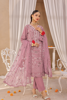  ELEGANCE LUXURY DOBBY EMBROIDERED & HANDWORK FESTIVE EDIT 3PC UNSTITCHED