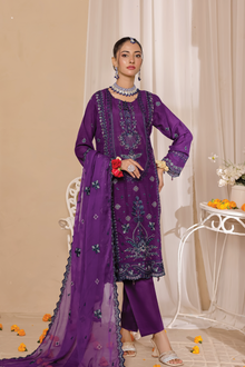  ELEGANCE LUXURY DOBBY EMBROIDERED & HANDWORK FESTIVE EDIT 3PC UNSTITCHED