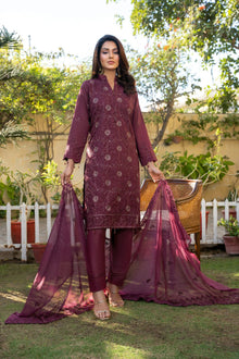  KARI PLATINUM -3pc Cotton Embroidered suit