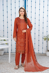 Khayal-Unstitched-3Pc Embroidered Cotton Suit