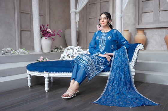 KAHANI - 3PC UNSTITCHED JACQUARD EMBROIDERED SUITS