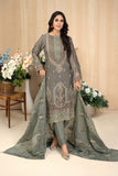 MANNAT - Unstitched 3Pc Embroidered Cotton Suit