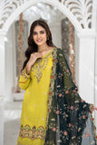 MEHAK - Unstitched 3Pc Embroidered Cotton Suit