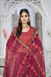 MEHAK - Unstitched 3Pc Embroidered Cotton Suit
