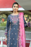 MEHAK - Unstitched 3Pc Embroidered Cotton Suit