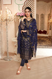 Unstitched-3Pc Embroidered Broshia  Suit