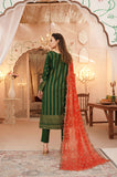 Unstitched-3Pc Embroidered Broshia  Suit - Green