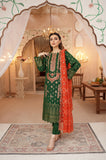 Unstitched-3Pc Embroidered Broshia  Suit - Green