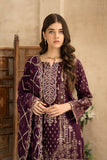 Unstitched-3Pc Embroidered Broshia  Suit