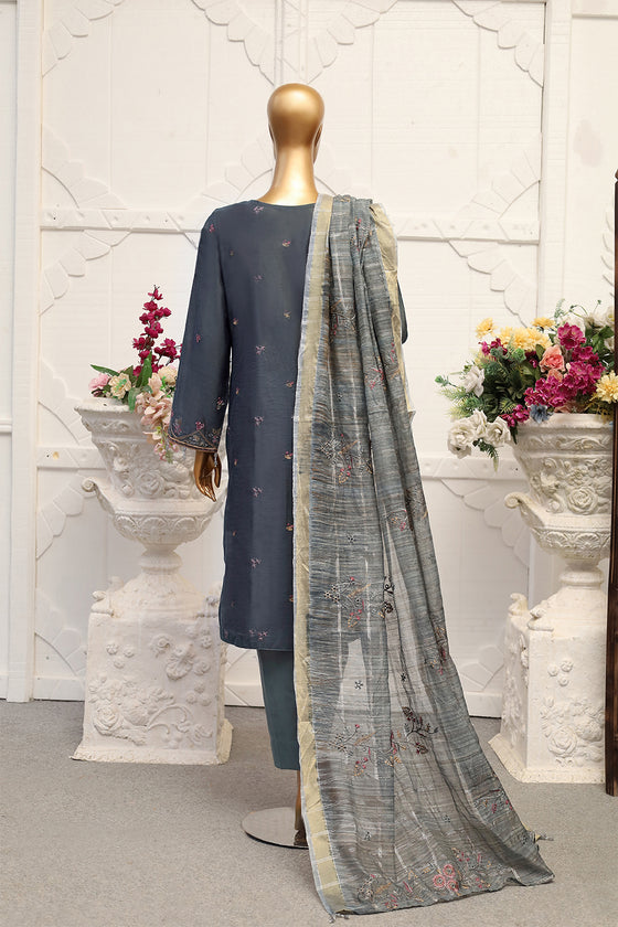 MANNAT SPECIAL- Unstitched 3Pc Embroidered Cotton Suit