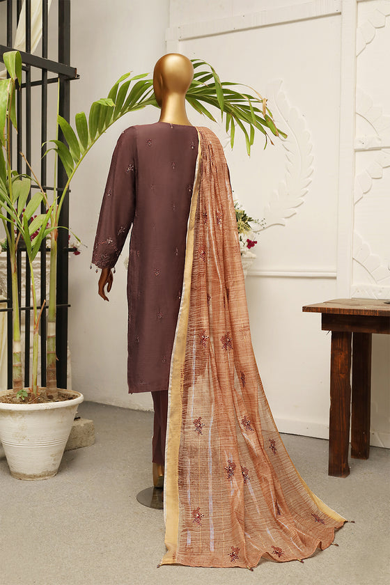 MANNAT SPECIAL- Unstitched 3Pc Embroidered Cotton Suit