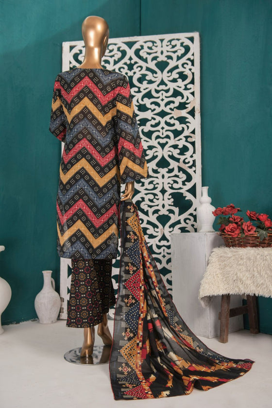 Digital Printed Lawn - 3pc Unstitched