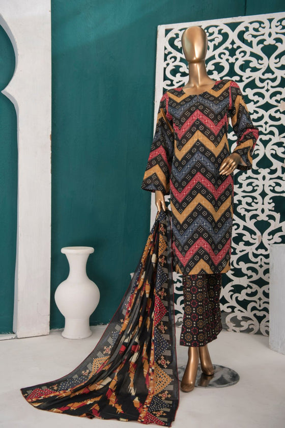 Digital Printed Lawn - 3pc Unstitched