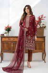 RAABTA-Unstitched-3Pc Cotton Embroidered Suit