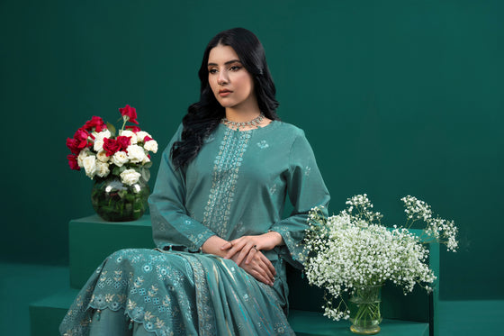 REGAL UNSTITCHED-3PC LUXURY MULTI-TEXTURE COTTON FESTIVE EDIT