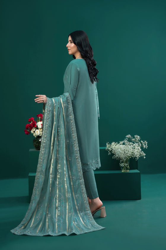 REGAL UNSTITCHED-3PC LUXURY MULTI-TEXTURE COTTON FESTIVE EDIT