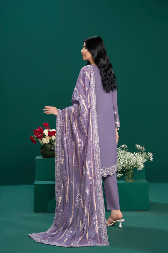 REGAL UNSTITCHED-3PC LUXURY MULTI-TEXTURE COTTON FESTIVE EDIT