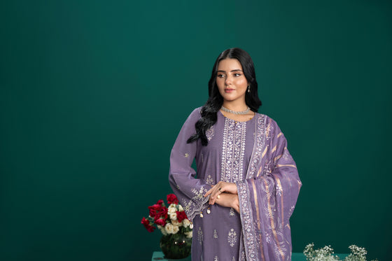 REGAL UNSTITCHED-3PC LUXURY MULTI-TEXTURE COTTON FESTIVE EDIT