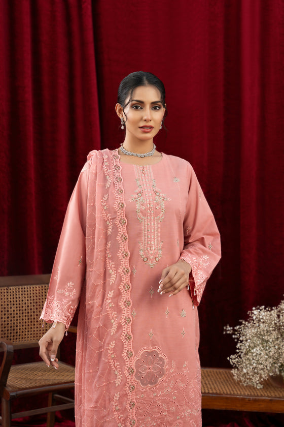 REGAL UNSTITCHED-3PC LUXURY MULTI-TEXTURE COTTON FESTIVE EDIT