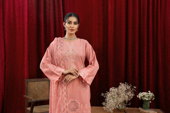 REGAL UNSTITCHED-3PC LUXURY MULTI-TEXTURE COTTON FESTIVE EDIT