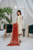 Unstitched - 3Pc Embroidered Cotton Suit