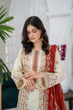 Unstitched - 3Pc Embroidered Cotton Suit