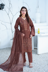 Silsila-E-Husn-Unstitched-3Pc Embroidered Cotton Suit